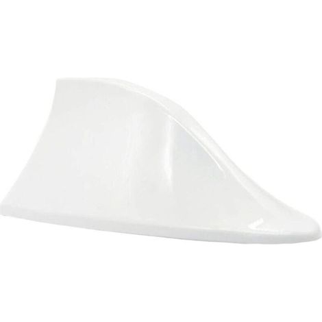 Antenne aileron de requin universelle pour voitures – antenne de voiture avec signal radio FM/AM et base adhésive étanche pour voitures, SUV, camions et fourgonnettes (blanche) (1/4)