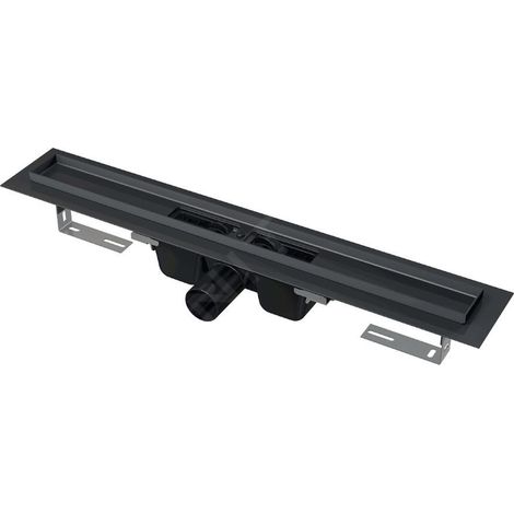 Alca - Bac à douche 30 cm, avec bord pour grille perforée, noir mat APZ1BLACK-300 (1/3)