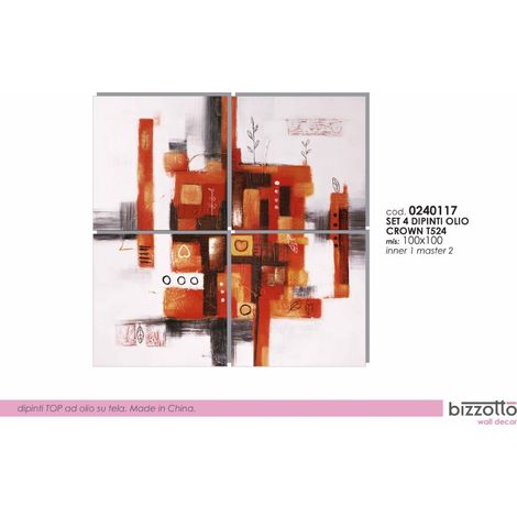 Dipinto olio crown s/4 100x100-t524 - bizzotto (1/2)
