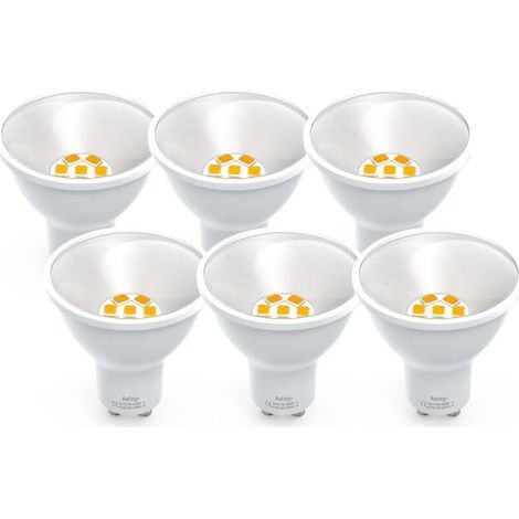 LED GU10 Ampoules, blanc chaud 850 lumens GU10 5W, remplace les lampes halogènes 70W-80W, angle de faisceau 3000K ampoule réflecteur 120° spots LED, non dimmable Lot de 6 (1/5)