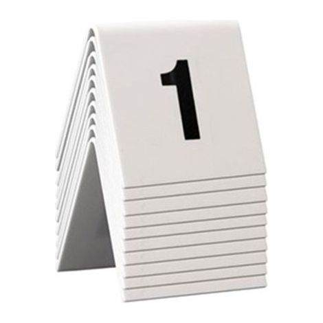 Securit Kit de numéros de table blanc 10 pièces