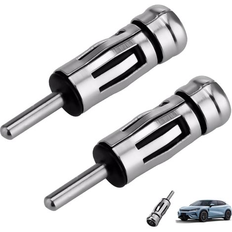 2 Pièces Adaptateur Antenne Autoradio DIN Mâle vers ISO Femelle, Cable Antenne Autoradio, Adaptateur Radio Plug and Play pour Véhicules avec Prise ISO, Compatible Antennes et Stéréos Voiture (1/5)