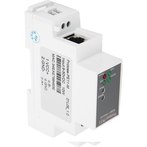 Module réseau Ethernet RS485 vers Wi-Fi pour serveur série, montage sur rail, alimentation 9-50 V CC, 10 W, PE11-M (1/5)