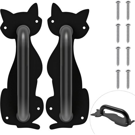 Poignées de Porte Coulissante, 22cm Poignee de Porte Interieur pour Porte de Grange 2pcs PoignéE de Porte pour Portail en Bois/Garage/Porte D'EntréE/Salle Bain/Armoire/Tiroir/Placard (1/5)