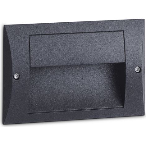 Foco empotrable de pared LARA Hor. Hood LED SMD 4 W 150 lm 3000 K CRI80 IP65 95° Antracita (1/2)