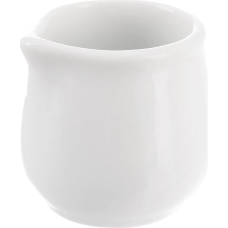 Petit pot à lait en porcelaine pour lait, crème, sauces, dips 20 ml (1/4)