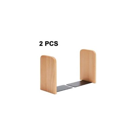 2 Pièces simples en Bois serre-Livres, épaissi Étagères de livres, serre-Livres en bois Massif, pour les Étudiants, une Tête ronde / carrée Tête(Vierkantkopf de Hêtre) (1/5)