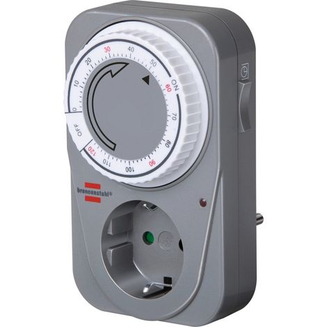 Brennenstuhl 1506590 Steckdosen-Timer analog Tagesprogramm 1 120 min 3680 W IP20 (1/4)