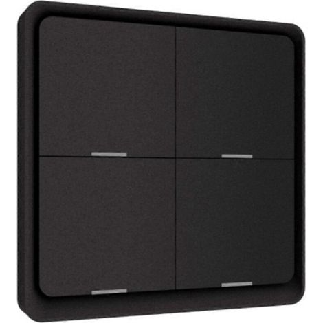 Interrupteur sans fil Tuya ZigBee à 4 voies, 12 scènes, bouton-poussoir, noir (1/5)