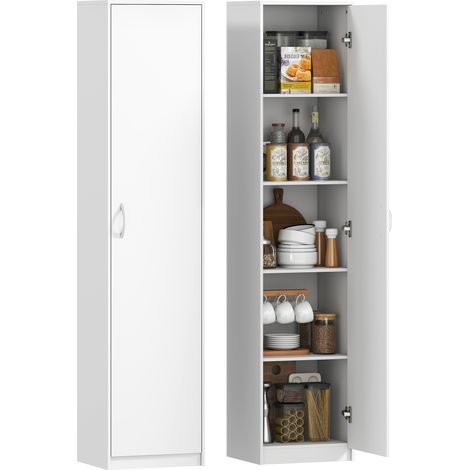 HOMCOM 5-Tier Pantry Storage Cabinet with Adjustable Shelves for Dining Room (1/5)