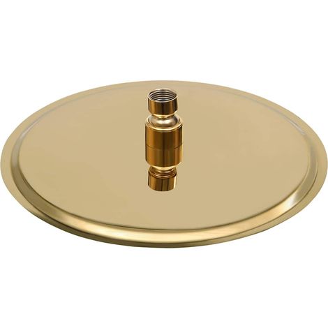 Maison Exclusive - Testa Doccia a Pioggia in Acciaio Inox 25 cm Rotonda Oro (1/5)