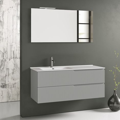 Composizione vasca SX 4 pezzi ZIP grigio opaco (1/5)