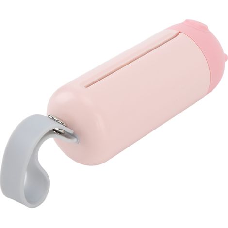 Auslaufsicherer, tragbarer Hundekotbeutelspender mit Hundekotbeuteln, ideal für Spaziergänge mit Hunden, in Pink (1/5)