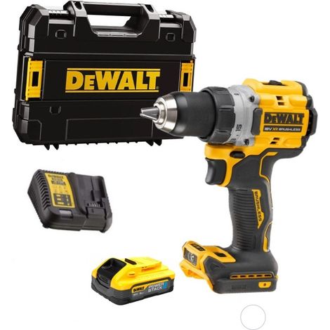 Dewalt DCD800H1T-QW Perceuse visseuse 18V XR 90 Nm + 1 x 5,0Ah Batteries Powerstack + Chargeur + Coffret T-STAK