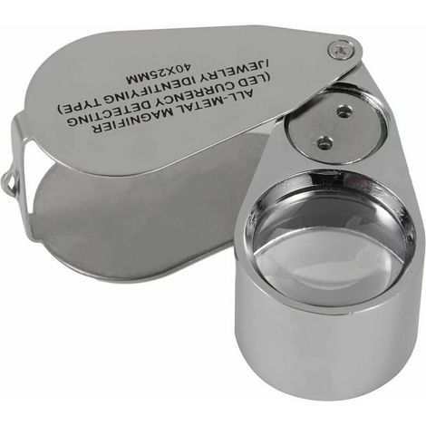 Loupe de bijoux pliable haute puissance d'identification de bijoux avec LED et UV40X BLOW (1/5)