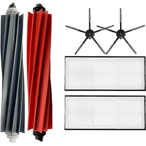 Accessoires compatibles avec les balayeuses Roborock S8, S8 Plus, S8+ et S8 Pro : rouleau, brosse principale, filtre HEPA, brosse latérale et chiffon de nettoyage.