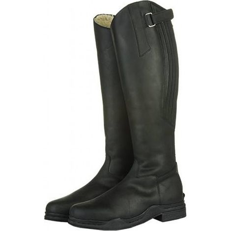 36, Schwarz: Country Artic Modell Damen und Herren Fettleder Reitstiefel mit wasserdichter Sohle (1/4)