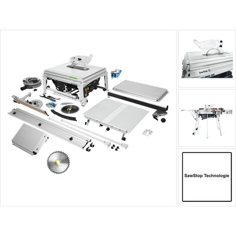 Festool TKS 80 EBS Set Sierra circular de mesa 2200 vatios 254 mm ( 575828 ) + Hoja de sierra circular universal W40 ( 575975 ) + 1x Cartucho KT-TKS 80 ( 575851 ) (1/5)