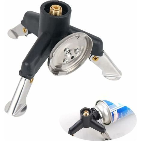 Convertisseur de Brûleur de Triangle Extérieur, Adaptateur de Réservoir de Gaz, Adaptateur de Bouteille de Gaz de Connecteur de Poêle de Camping,Accessoires de Poêle à Gaz pour Intérieur Extérieur (1/5)
