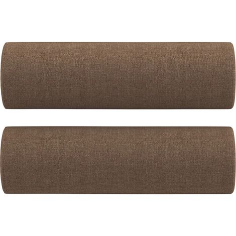 Maison Exclusive - Coussins décoratifs lot de 2 Marron Ø15x50 cm Tissu