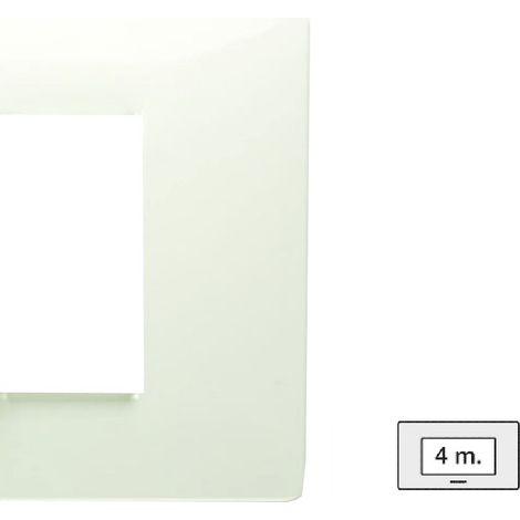 Placca 4 Posti Bianco Aspen Mix ( Master Cod. 21Mx104 )
