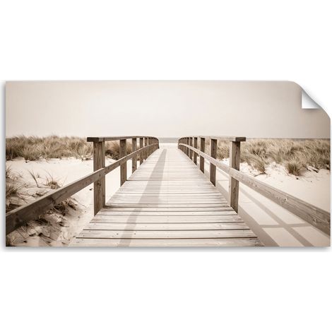 Poster autocollant Ponton plage paysage nature 100x50 (1/3)