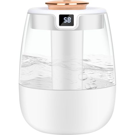 Pulverizador silencioso de niebla fría para dormitorio con 4 boquillas ajustables, humidificador ultrasónico de 3,5 L para oficina y