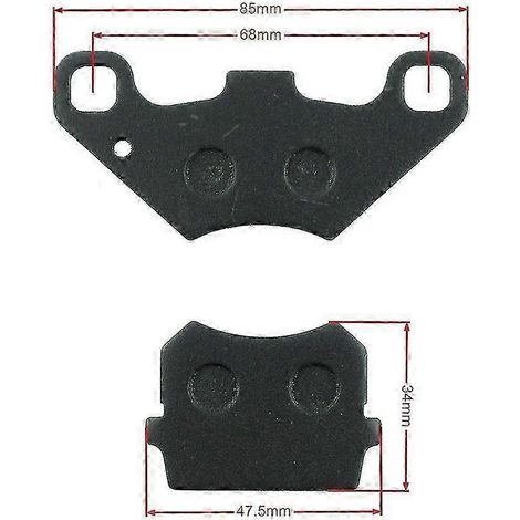Plaquettes de frein pour quad/VTT 50cc, 70cc, 90cc, 110cc, 125cc, 150cc, 200cc et 250cc (tablette) (1/3)