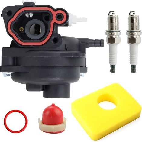 Kit carburateur pour moteur Briggs & Stratton 300E 450E 550E 575E 600E CARB 08P502 09P602 125CC 140CC Series Pièces de moteur de tondeuse à gazon et filtre à air Bougie d'allumage (1/4)