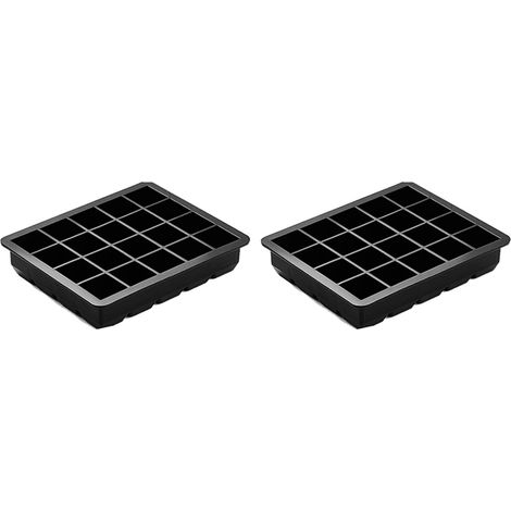 2X Bacs à Glaçons en Silicone Bac Glace 1 Pouce Carré, 40 Cavités (1/5)