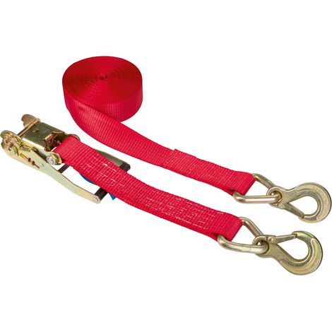Kerbl – Cinghia di Fissaggio oesenhaken, 2 Pezzi, 50 mm/8 m, 5000 kg, Rosso