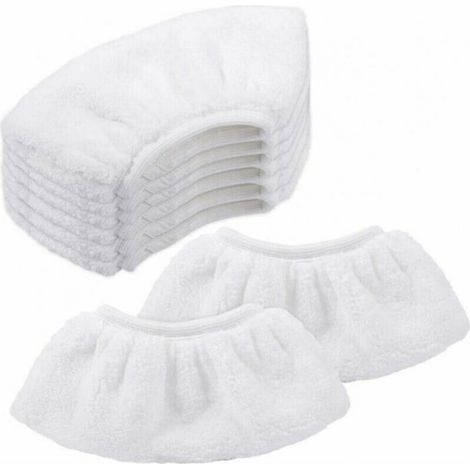 Lot de 8 Bonnettes Microfibre pour Kärcher, Chiffons pour Buse à Main Accessoire pour Nettoyeurs Vapeur SC 1, 2, 3, 4, 5 (1/4)