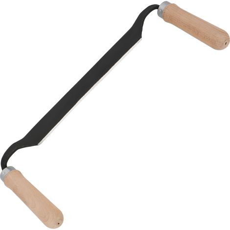KOTARBAU® Ecorceur de Dois - Couteau de Tirage - Acier Carbone - 220 mm - Noir - Outil de Travail du Bois - Manche Ergonomique - Couteau à Tirage Droit - Résistant (1/5)
