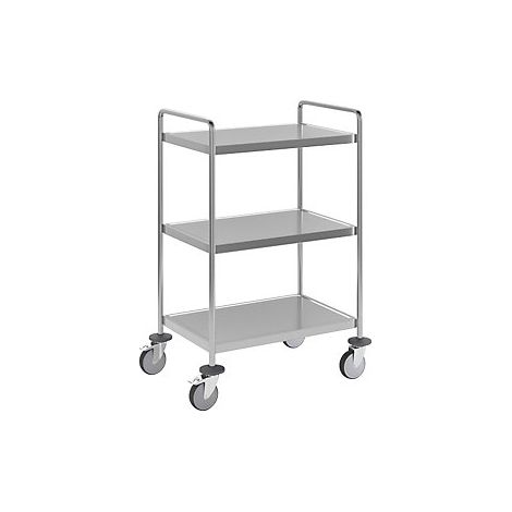 Kongamek Carrello a ripiani in acciaio inox saldato lungh x (1/2)