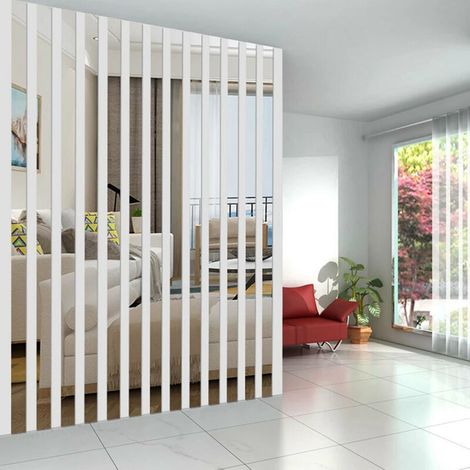 20 pegatinas de espejo para pared, espejo decorativo 3D moderno para sala de estar y dormitorio - Plateado, 5x50cm (1/3)