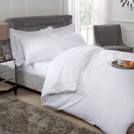 Housse de Couette en Coton 200 Fils - Blanc - Super King Size