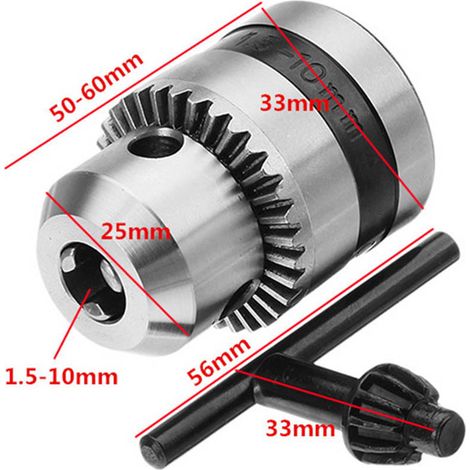 Mandrin de perceuse à clé légère 1,5-10 mm B12 (1/5)