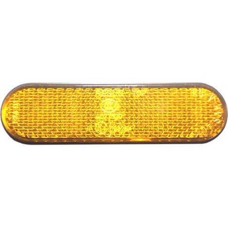 4 Stück 100 x 24 x 8 mm Motorrad-Katadiopter E4, gelb, Rückstrahler, Reflektoraufkleber, Heckaufkleber, Katzenaugen-Reflektor für Motorrad, Fahrrad, Roller, Heckaufkleber E4 (1/5)