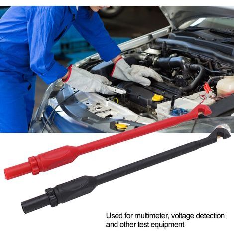 Multimeter-Prüfhaken mit Bohrerspitze J.30016, 2 Stück, mit 4-mm-Anschluss, Isoliernadel für Autoreparaturen (1/5)