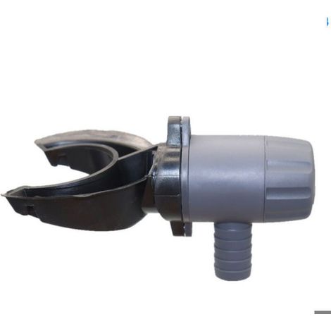 Collecteur d'eau de pluie rond noir, compatible sans découpe de gouttière pour installation extérieure de récupération d'eau de pluie (1/4)