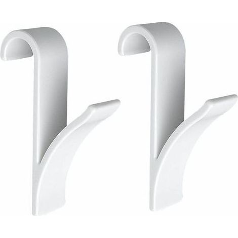 Set mit 2 Heizkörperhaken für Handtuchwärmer. Weiße Heizkörperhaken aus Kunststoff. (1/5)