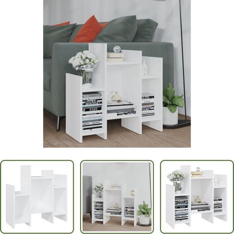 vidaXL Rangement canapé -  Armoire latérale Blanc 60x26x60 cm Aggloméré (1/5)