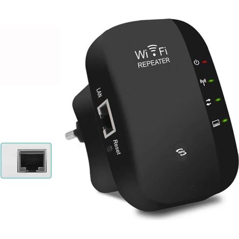WLAN-Repeater, WLAN-Verstärker, 300-Mbit/s-WLAN-Signalverstärker, WLAN-Signalverstärker mit WPS-Taste/AP-Modus, kompatibel mit allen WLAN-Geräten