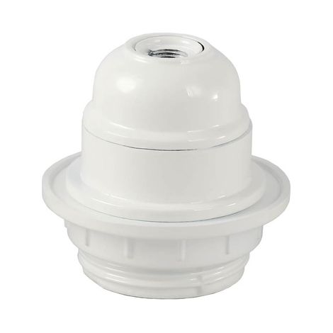 Portalámparas baquelita semiroscado E27 Blanco
