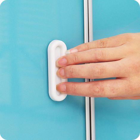 Fenster- und Glastürgriff, selbstklebender Glasgriff, minimalistisches Design, kein Bohren erforderlich (1/4)