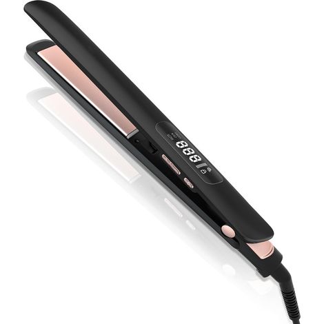 Fer à lisser, 1 Inch Flat Iron, chauffage rapide et ions négatifs, fer à lisser et à boucler 2 en 1 pour le voyage, 110-240V Dual Voltage Flat Iron (1/5)
