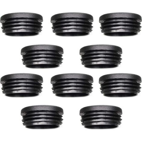 Lot de 10 bouchons de tuyau à ailettes rondes de 35 mm - Embouts en polyéthylène de haute qualité (1/4)