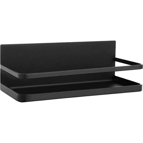MINKUROW Estante Magnético Para Nevera Estante Magnético Para Especias De Nevera Estante Magnético Para Especias De Nevera Para Organizador De Cocina (Negro) (1/4)