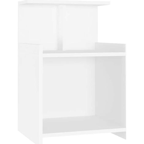 vidaXL Comodino Bianco 40x35x60 cm in Legno Multistrato (1/5)