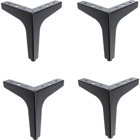 Moderne Möbelfüße, Ersatz-Möbelfüße, 10 cm hoch, 4er-Set (schwarz) (1/5)